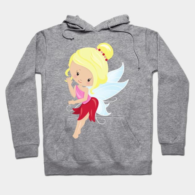 Cute Fairy, Forest Fairy, Magic Fairy, Blonde Hair Hoodie by Jelena Dunčević